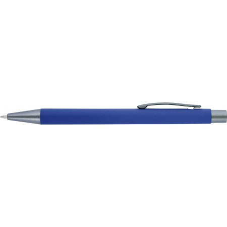 Ballpen with rubber finish, blue