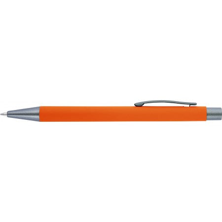 Ballpen with rubber finish, orange