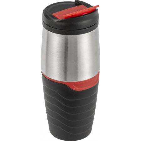 Thermos drinking mug (450 ml), black/silver