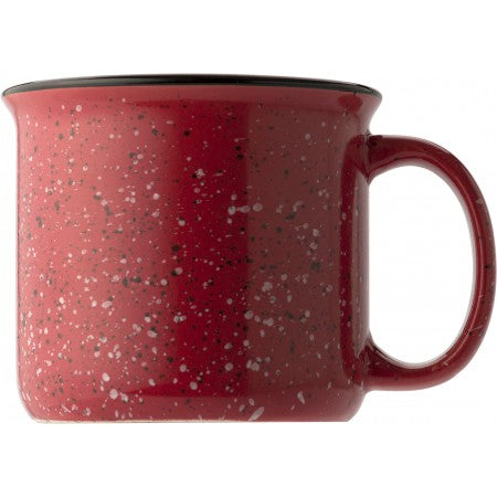 Vintage ceramic mug (450 ml), red