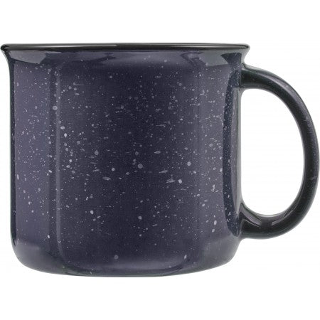 Vintage ceramic mug (450 ml), cobalt blue
