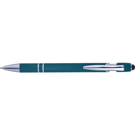 Ballpen with rubber finish, green