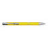 Metal rubberized ballpen, yellow