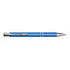 Metal rubberized ballpen, light blue
