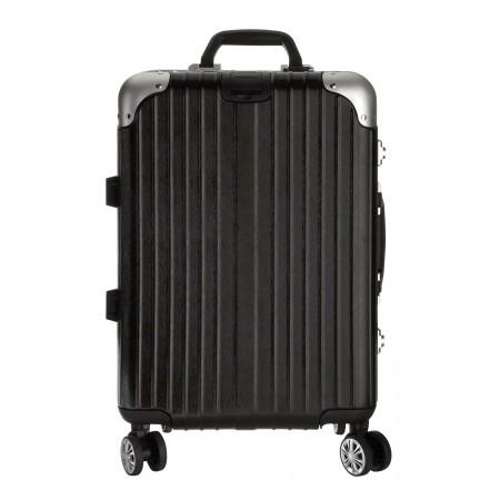 ABS+PC luggage trolley with aluminium frame, Black - BRANIO