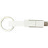ABS USB cable on key ring, white - BRANIO