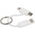 ABS USB cable on key ring, white - BRANIO