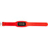 Pedometer with silicone wristband, red
