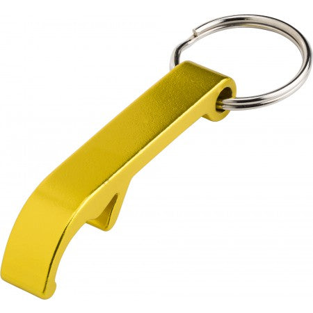Key holder and bottle opener, yellow
