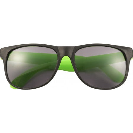 PP sunglasses with coloured legs, fluor green