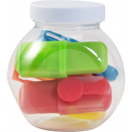 Jar with highlighters, custom/multicolor
