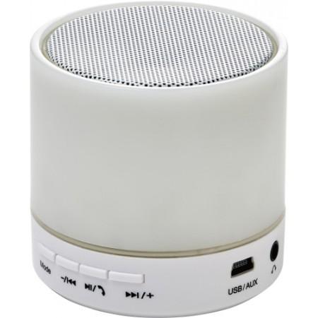 ABS wireless speaker with changing colours, white - BRANIO