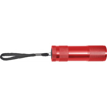 Aluminium metallic LED torch, red