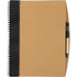 Recycled cardboard notebook with pen, black