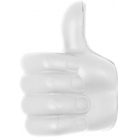 PU anti stress thumbs-up, white