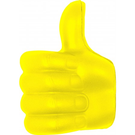 PU anti stress thumbs-up, yellow