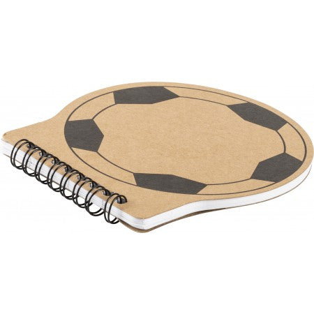 Football shaped notebook, brown