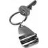 Key holder with bottle opener, silver