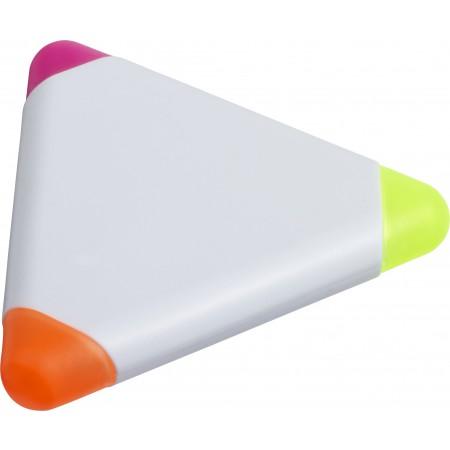 ABS triangular highlighter, white - BRANIO