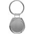 Round metal key holder, silver