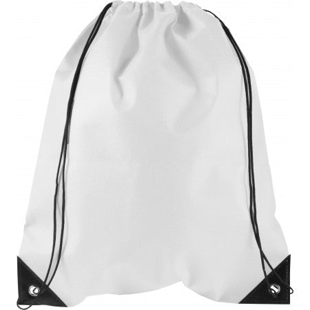 Nonwoven (80 gr/m?) drawstring backpack, white