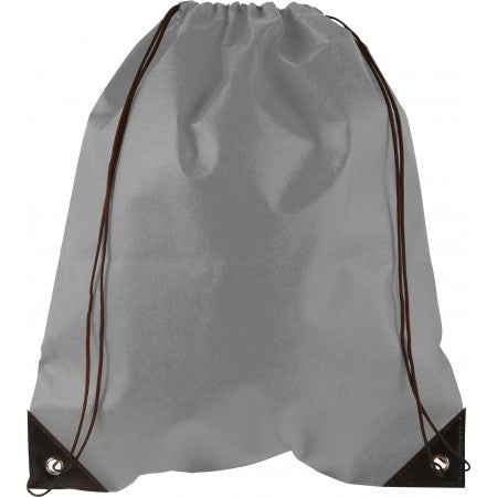 Nonwoven (80 gr/m?) drawstring backpack, grey