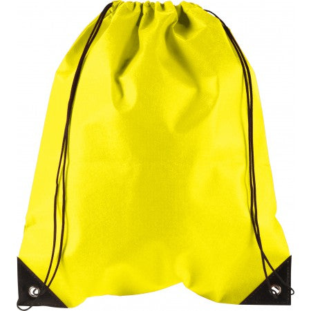 Nonwoven (80 gr/m?) drawstring backpack, yellow