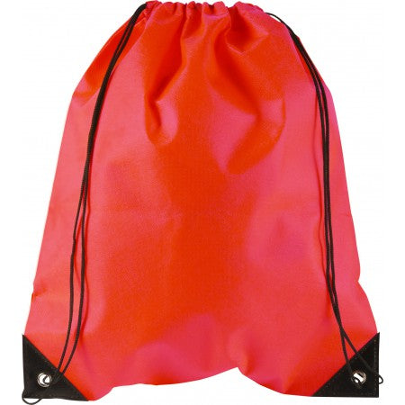 Nonwoven (80 gr/m?) drawstring backpack, red