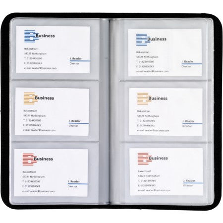 Deluxe business card holder, black