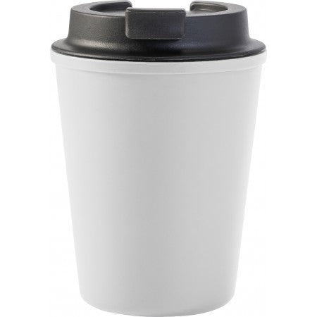 Plastic travel mug (350 ml), white