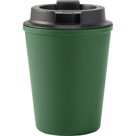 Plastic travel mug (350 ml), dark green