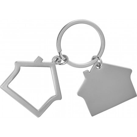 Zinc alloy house key holder, silver