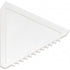 Triangular plastic ice scraper, white