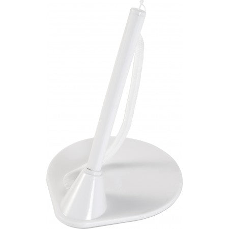 Plastic pen with holder., white