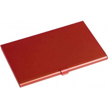Aluminium card holder, red