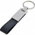 Steel key chain with PU loop, black