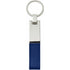 Steel key chain with PU loop, cobalt blue