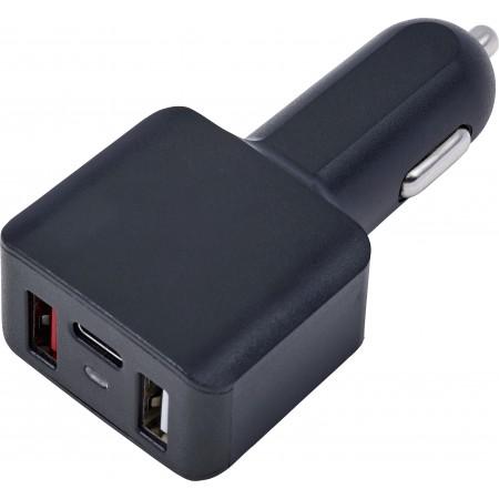 ABS USB car charger, black - BRANIO