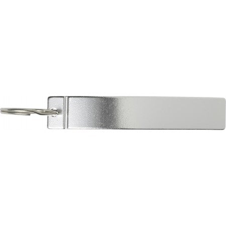 Aluminium bottle opener key chain, silver