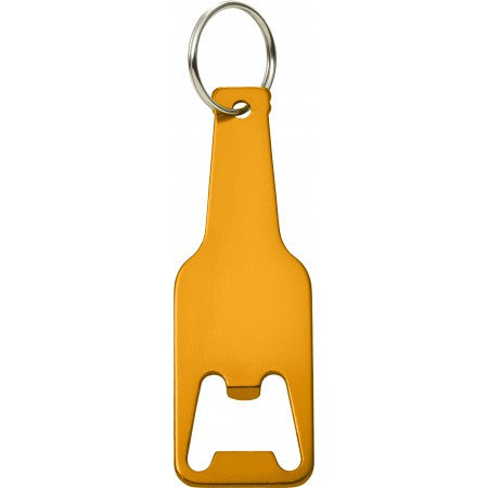 Aluminium bottle opener key chain, yellow