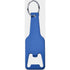 Aluminium bottle opener key chain, cobalt blue