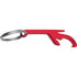 Aluminium key chain with bottle opener and can opener, red