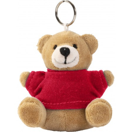 Teddy bear key ring, red
