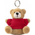 Teddy bear key ring, red