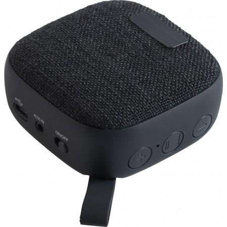 ABS wireless speaker with linen, black - BRANIO