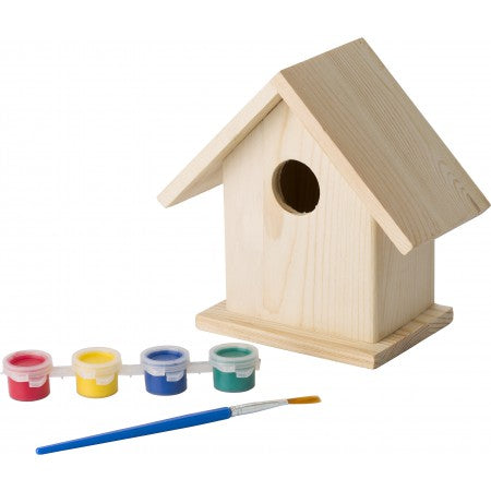 Birdhouse with painting set, brown