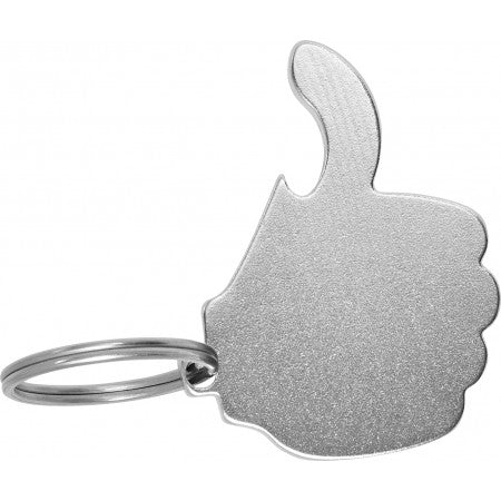 Aluminium key holder with bottle opener, silver
