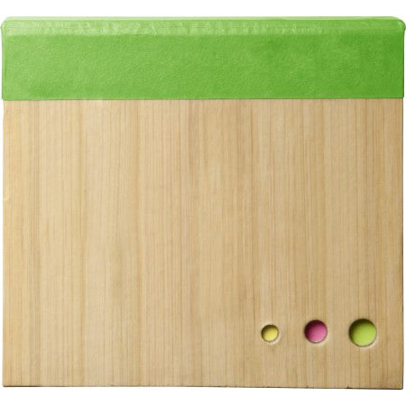 Note block with sticky notes, light green