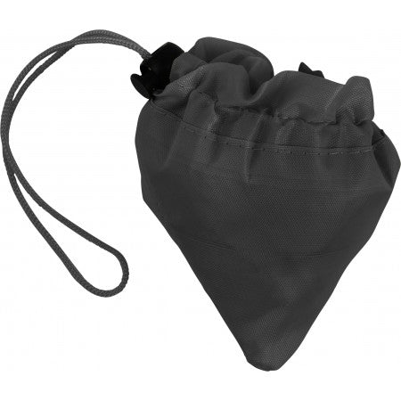 Foldable polyester (210D) shopping bag, black