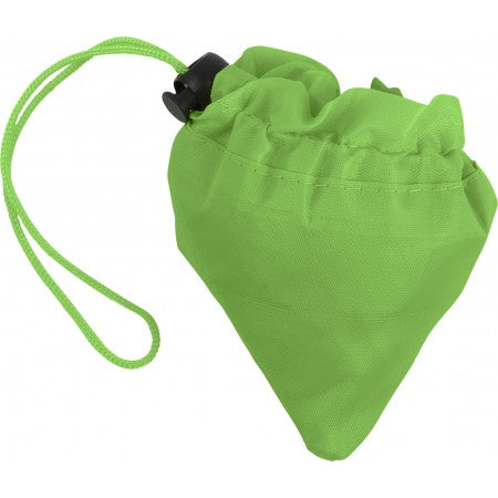 Foldable polyester (210D) shopping bag, green